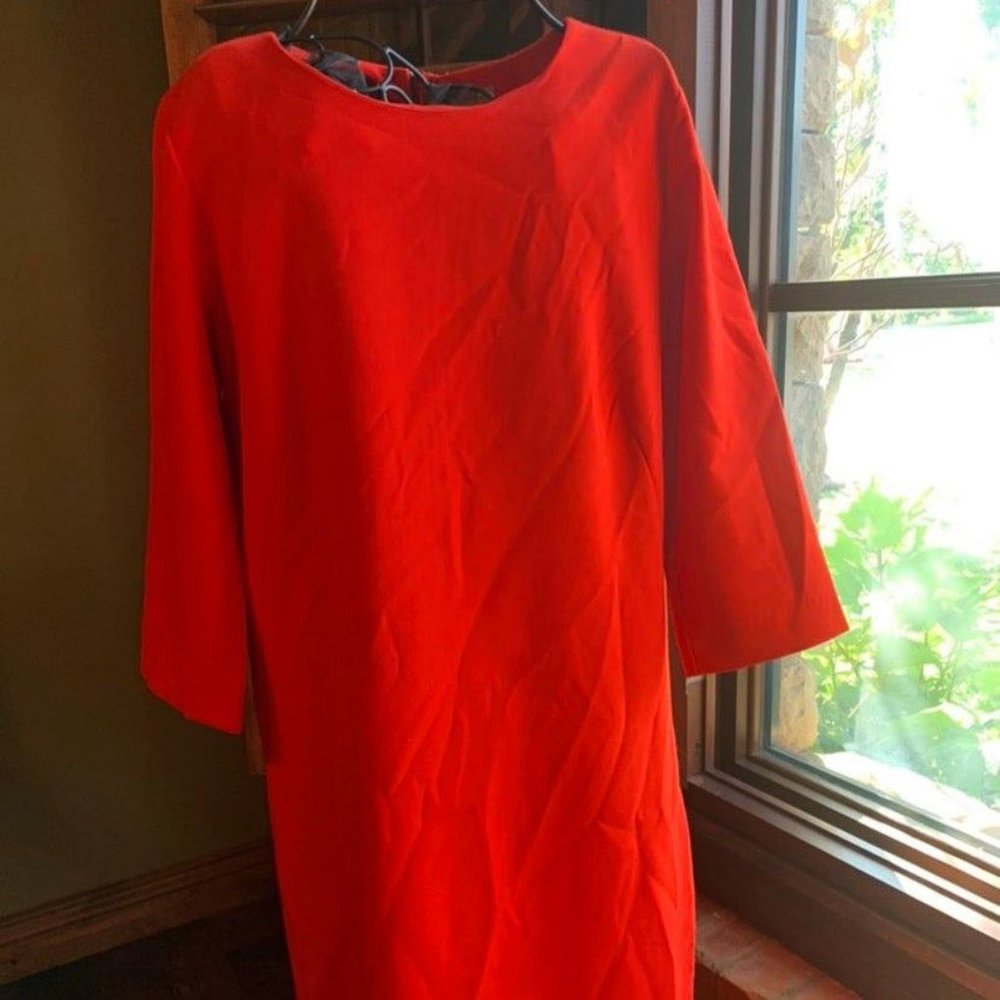 Coral Zippered Back Dress